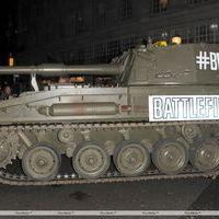 An army tank is driven to promote the video game 'Battlefield 3' | Picture 111802